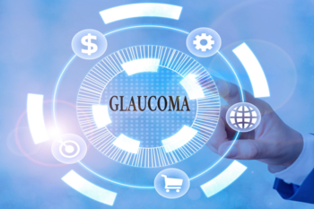 A graphic with glaucoma written at the center